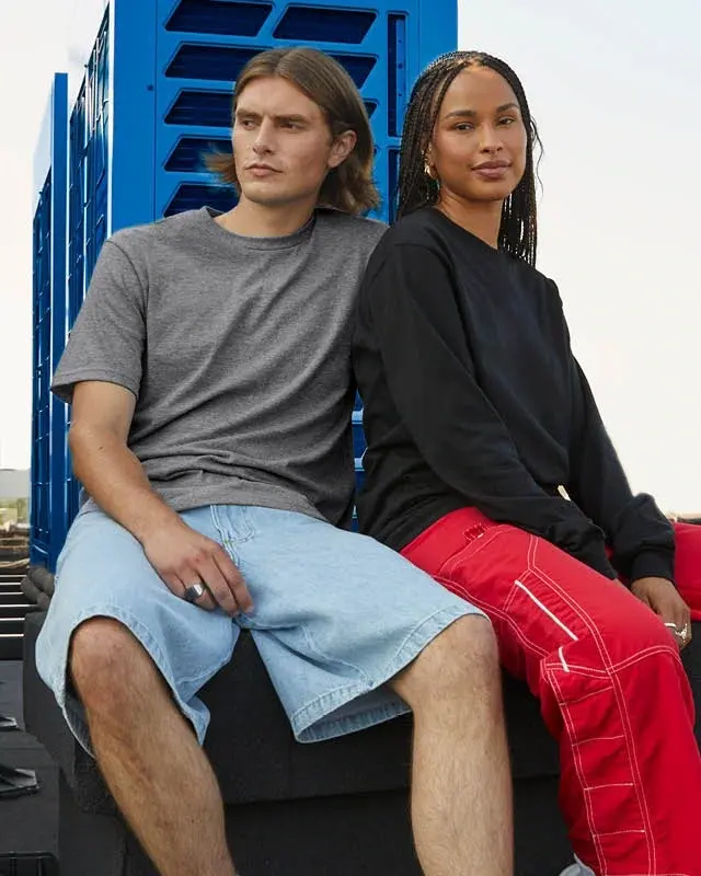 Group wearing a Gildan clothing collection