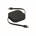 100W retractable charging cable, black