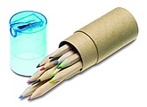 12 Colour pencils with sharpenerRed