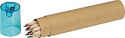 12 coloured pencils in a tube, brown