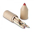 12 pencils in wooden box, wood