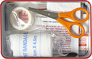 15 Piece first-aid kit in a metal tin
