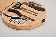 15 piece tool set bamboo case