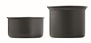 2 camping pots with cutlery