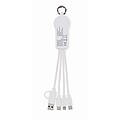 2 in 1 charging cable type-C, white