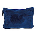 2 in 1 soft blanket with pillow, dark blue