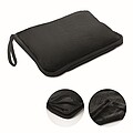 2 in 1 travel blanket set, black