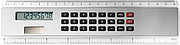 20cm Ruler with calculatorSilver
