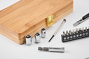 21 pcs tool set in bamboo case