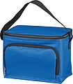 210D polyester cooler bag with front compartment, blue