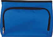 210D polyester cooler bag with front compartment, blue