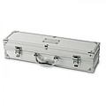 3 BBQ tools in aluminium case, silver