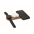 3 in 1 15W wireless charger, wood