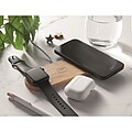 3 in 1 15W wireless charger, wood