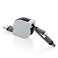 3-in-1 retractable cable,black