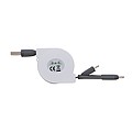 3-in-1 retractable cable, white
