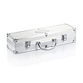 3 pcs barbecue set in aluminium box, silver