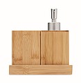 3 piece bath set in bamboo