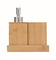 3 piece bath set in bamboo