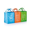 3pcs recycle waste bags, brown