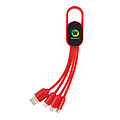 4-in-1 cable with carabiner clip