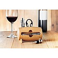 4 pcs wine set in wooden stan