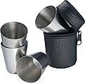 4 stainless steel caps, black