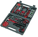 42 piece tool set with a red and black design, packed in a case,colour black, red