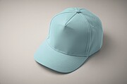 5 panel baseball cap, baby blue