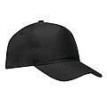 5-panel baseball cap, black