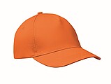 5 panel baseball cap, orange
