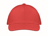 5 panel baseball cap, red
