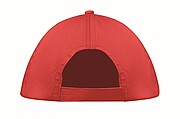 5 panel baseball cap, red
