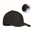 5 panel LED cotton cap 220gr/m2, black