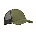 5 panel trucker cap, army green