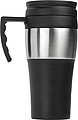 500ml Travel mug. Black/silver