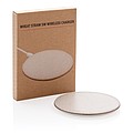5W Wheat straw wireless charger,brown