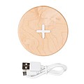 5W wood wireless charger, brown