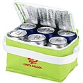 6 can Cooler Bag - Green/White
