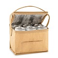 6 can woven paper cooler bag