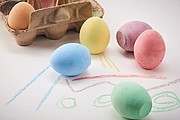 6 chalk eggs in box MO6479-13