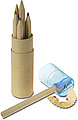6 Colour pencils with sharpenerPale blue