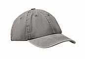 6 panel baseball cap 265 gr/m2, grey