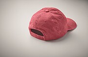 6 panel baseball cap 265 gr/m2, red