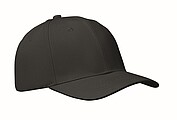 6 panel baseball cap, black