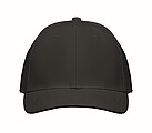 6 panel baseball cap, black