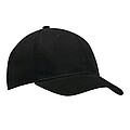 6-panel baseball cap, black