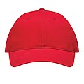 6-panel baseball cap, red