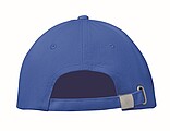 6 panel baseball cap, white/blue