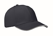 6 panel baseball cap, white/dark blue
